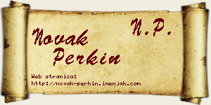 Novak Perkin vizit kartica